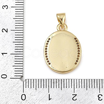 Brass Micro Pave Cubic Zirconia Pendants KK-D376-07G-1