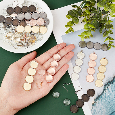 DIY Blank Dome Earring Making Kit DIY-PH0017-28-1