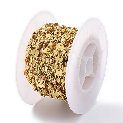 Brass Flat Sequin Chains CHC-D028-07G-1