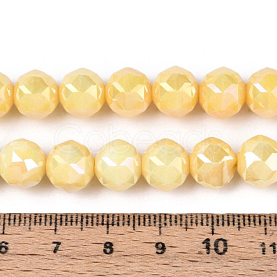 Anti-Tarnish Electroplate Glass Beads Strands GLAA-N010-10mm-01-1