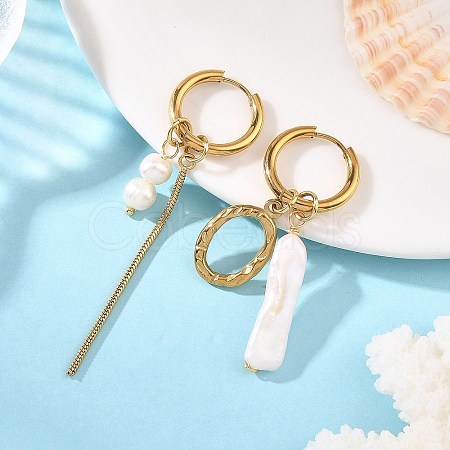 202 Stainless Steel Dangle Huggie Hoop Earrings EJEW-JE07393-1
