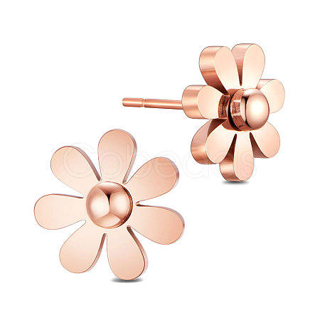 Stainless Steel Stud Earrings JE684B-1