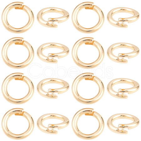 20Pcs Brass Locking Jump Rings KK-BBC0023-10C-1