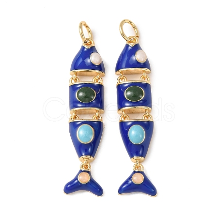 Brass Enamel Pendants KK-C143-44A-G02-1