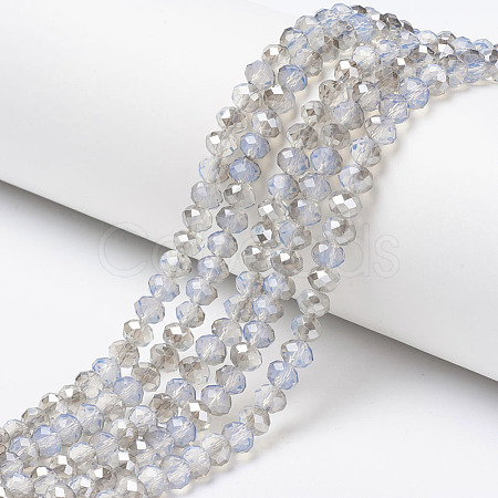 Electroplate Glass Beads Strands EGLA-A034-J4mm-E02-1