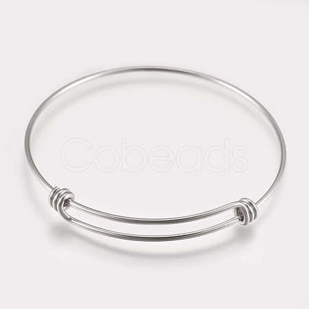 Tarnish Resistant 304 Stainless Steel Expandable Bangles STAS-K182-20P-1