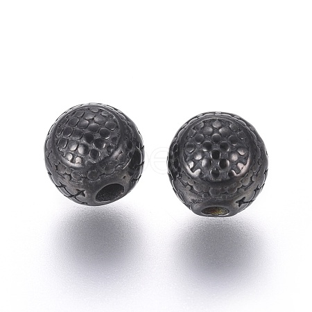 304 Stainless Steel Beads STAS-G204-48B-1