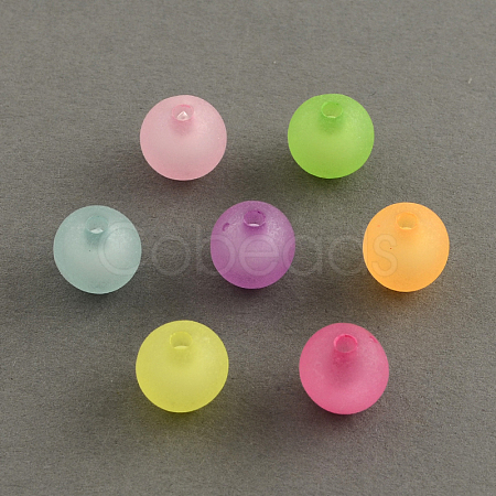 Frosted Acrylic Beads FACR-Q006-12mm-M-1