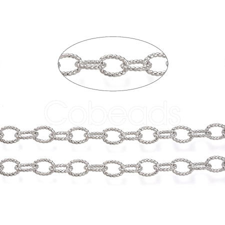 Brass Textured Cable Chains CHC-K010-02P-1