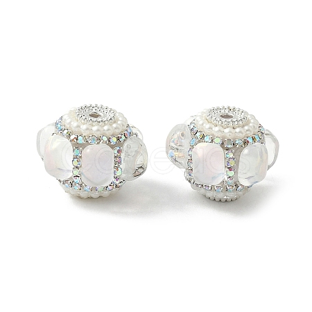 Sparkling Acrylic Rhinestone Beads CLAY-NH0003-01S-04-1