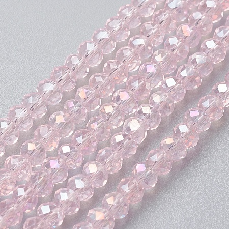 Electroplate Glass Beads Strands EGLA-F124-FR-B05-1