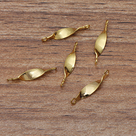 Brass Connector Charms KK-WH0053-03G-1