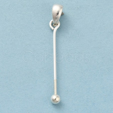 925 Sterling Silver Pendant Bails STER-P048-01C-S-1