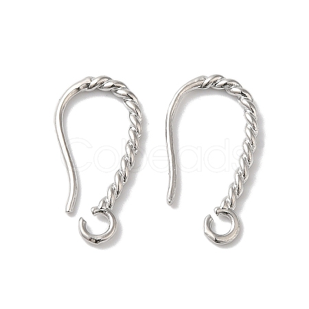 Long-Lasting Plated Brass Ear Wire KK-K381-07P-1