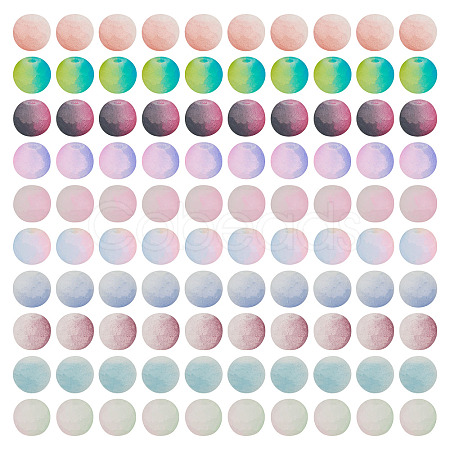 200Pcs 10 Colors Crackle Glass Beads Strands GLAA-TA0003-31B-1