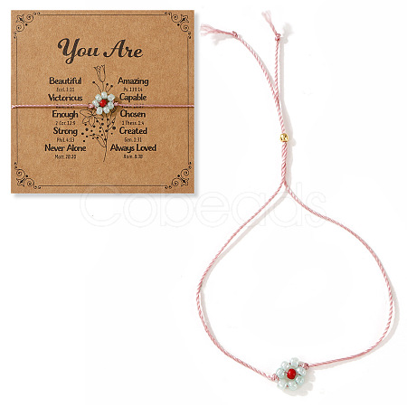 Flower Resin Beaded Slider Bracelets for Women SL9741-13-1