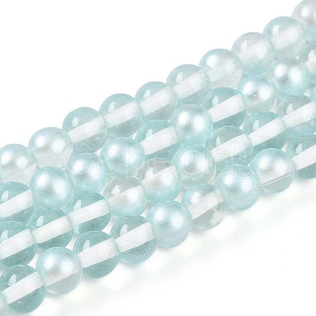 Baking Paint Transparent Glass Beads X1-DGLA-N011-6mm-05-1
