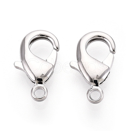 Brass Lobster Claw Clasps KK-YW0004-01C-P-1