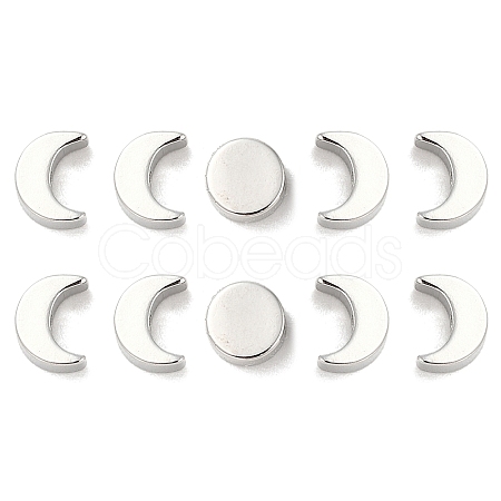 50Pcs 2 Styles Moon Phase Theme Brass Beads Set KK-TZ0001-01-1