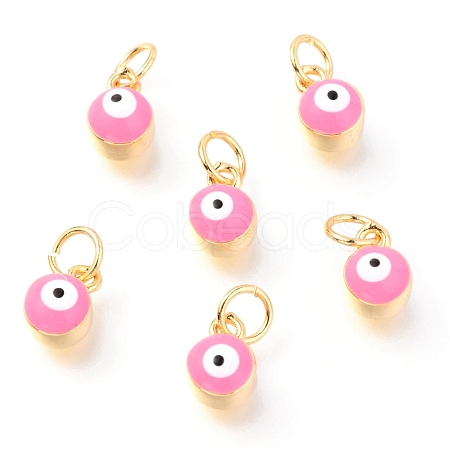 Brass Enamel Pendants KK-Y001-02A-02G-1