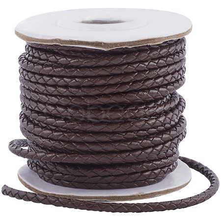 1 Roll Round Braided Cowhide Cords WL-SC0001-01B-1