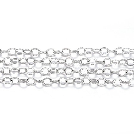 Tarnish Resistant 304 Stainless Steel Cable Chains CHS-H022-01P-20M-1