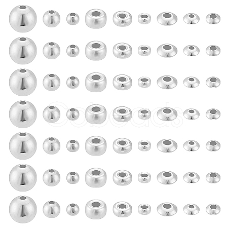 60Pcs 9 Styles 925 Sterling Silver Beads STER-PH0003-29-1