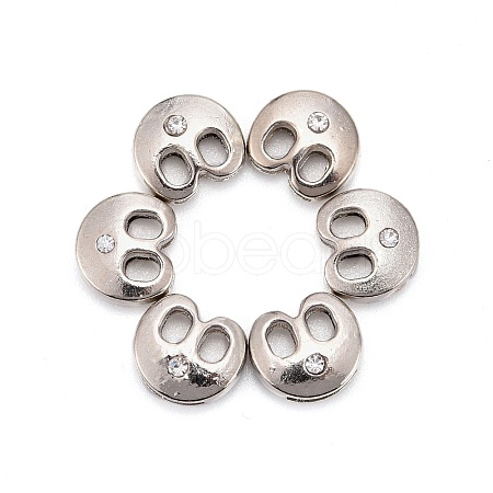 Letter Slider Beads for Watch Band Bracelet Making X-ALRI-O012-B-NR-1