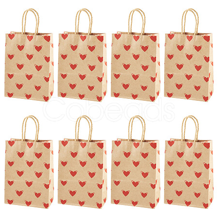 10Pcs Valentine's Day Paper Bags CARB-TADJ0001-01C-1