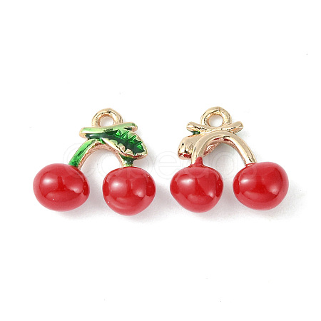 Brass Enamel Charms X-KK-G462-24LG-1