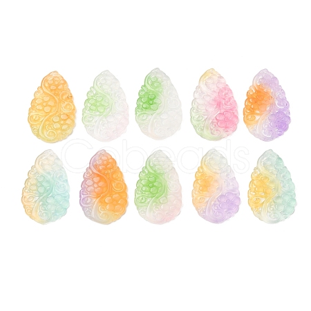 Dyed Natural Quartz Carved Pendants GG-CBA0022-04-1