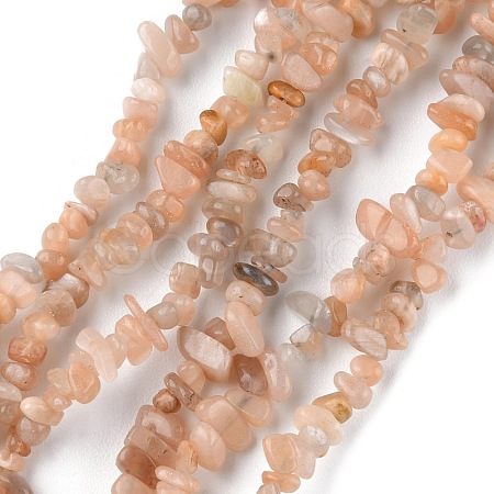 Natural Sunstone Beads Strands G-G0003-B11-1