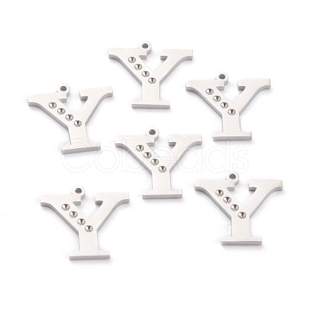 Non-Tarnish 304 Stainless Steel Pendant Rhinestone Settings STAS-F267-09Y-P-1