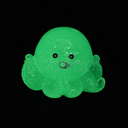 Luminous Resin Octopus Display Decoration RESI-WH0038-09E-1