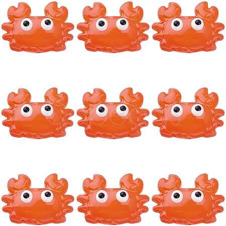 10Pcs Glass Enamel Beads LAMP-PA0001-44C-1