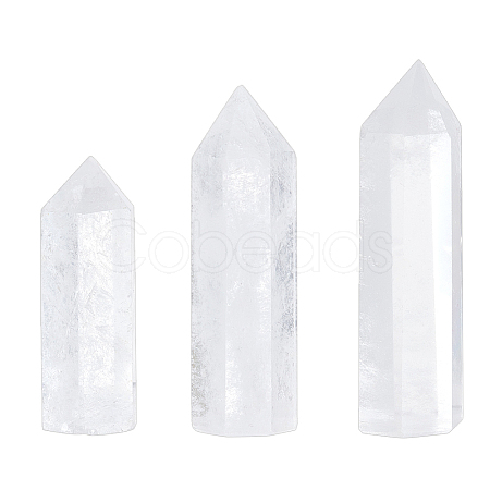 3Pcs 3 Style Point Tower Natural Quartz Crystal Home Display Decoration DJEW-BC0001-22A-1