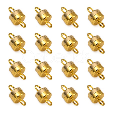 Column Brass Magnetic Clasps with Loops X-KK-M064-G-NR-1