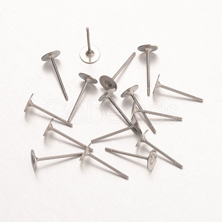 Tarnish Resistant 316 Surgical Stainless Steel Stud Earring Findings STAS-K098-02-5mm-P-1