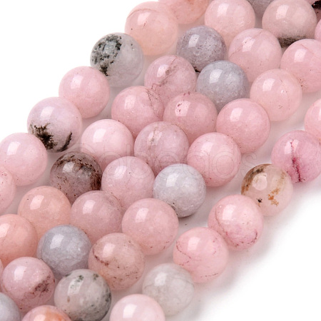 Natural Cherry Blossom Jasper Beads Strands X-G-Q462-63-8mm-1