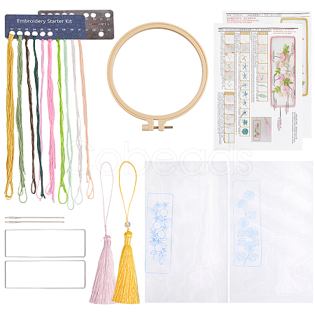DIY Bookmarks Embroidery Kits DIY-SC0029-44B-1