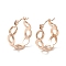 304 Stainless Steel Oval Link Chunky Hoop Earrings for Women, Golden, 21.5x20.5x7mm, Pin: 0.7mm