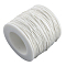 Waxed Cotton Thread Cords, White, 1mm, about 10.93 yards(10m)/roll