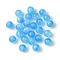 25Pcs Round Imitation Cat Eye Resin Beads, with Glitter Powder, Dodger Blue, 8mm, Hole: 1.6~1.8mm