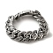 304 Stainless Steel Cuban Link Chain Bracelets for Women Men, Antique Silver, 9 inch(22.7cm)