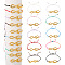 10Pcs 10 Color Alloy Infinity with Hope Link Bracelets Set for Men Women, Golden, Inner Diameter: 3-1/2 inch(9cm), 1Pc/color