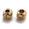 Brass Beads, Long-Lasting Plated, Cube, Real 24K Gold Plated, 2x2x2mm, Hole: 1mm