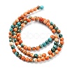 Synthetic Ocean White Jade Round Beads Strands G-YW0001-42A-1