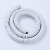 Flat Round Handmade Polymer Clay Beads CLAY-R067-8.0mm-39-2
