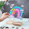 Transparent Acrylic Slant Back Earring Display Stands EDIS-WH0035-20A-01-3