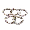 Natural African Opal Beaded Stretch Bracelets BJEW-K233-01B-01-1